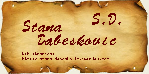 Stana Dabesković vizit kartica